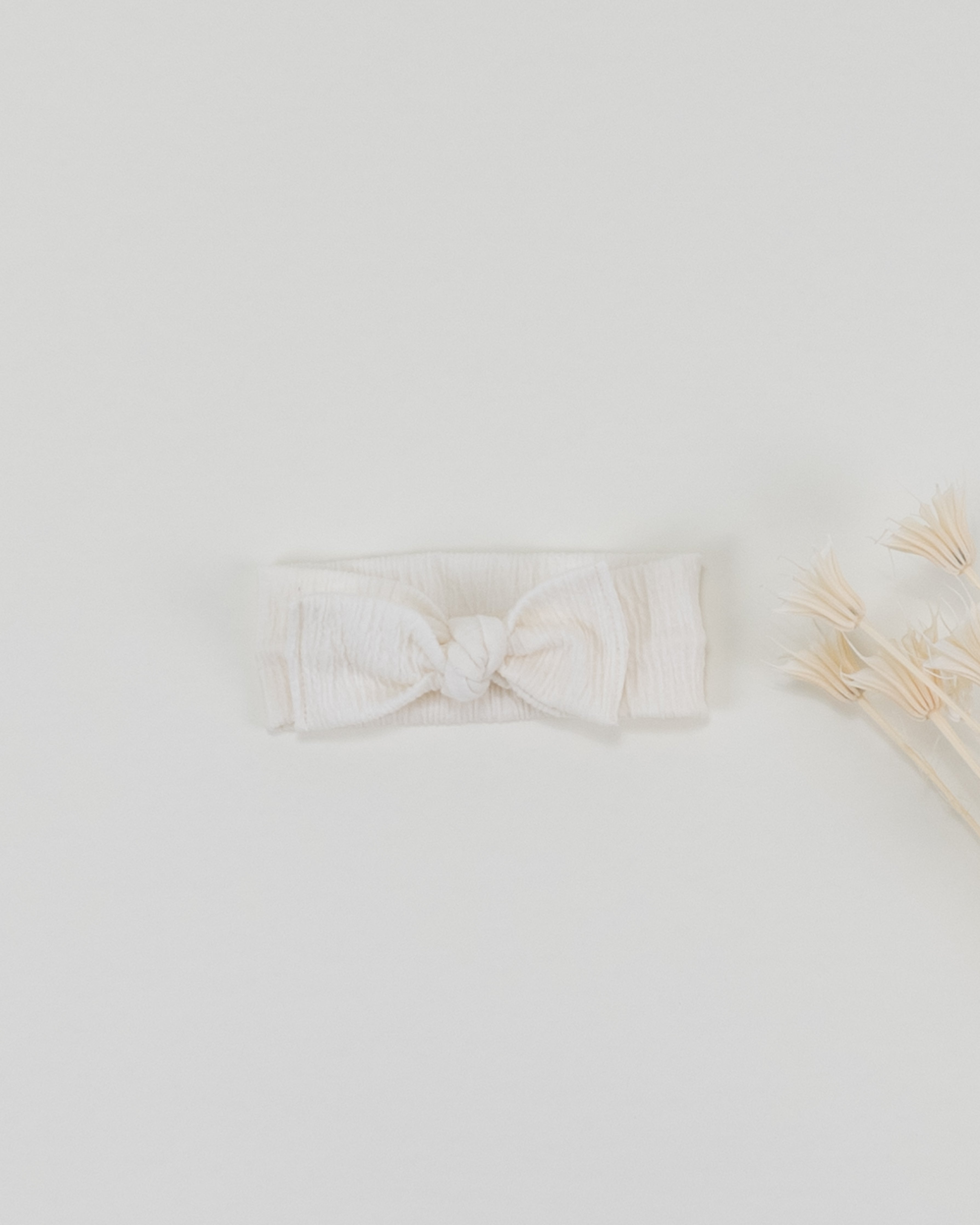hadley knot headband || textured flax