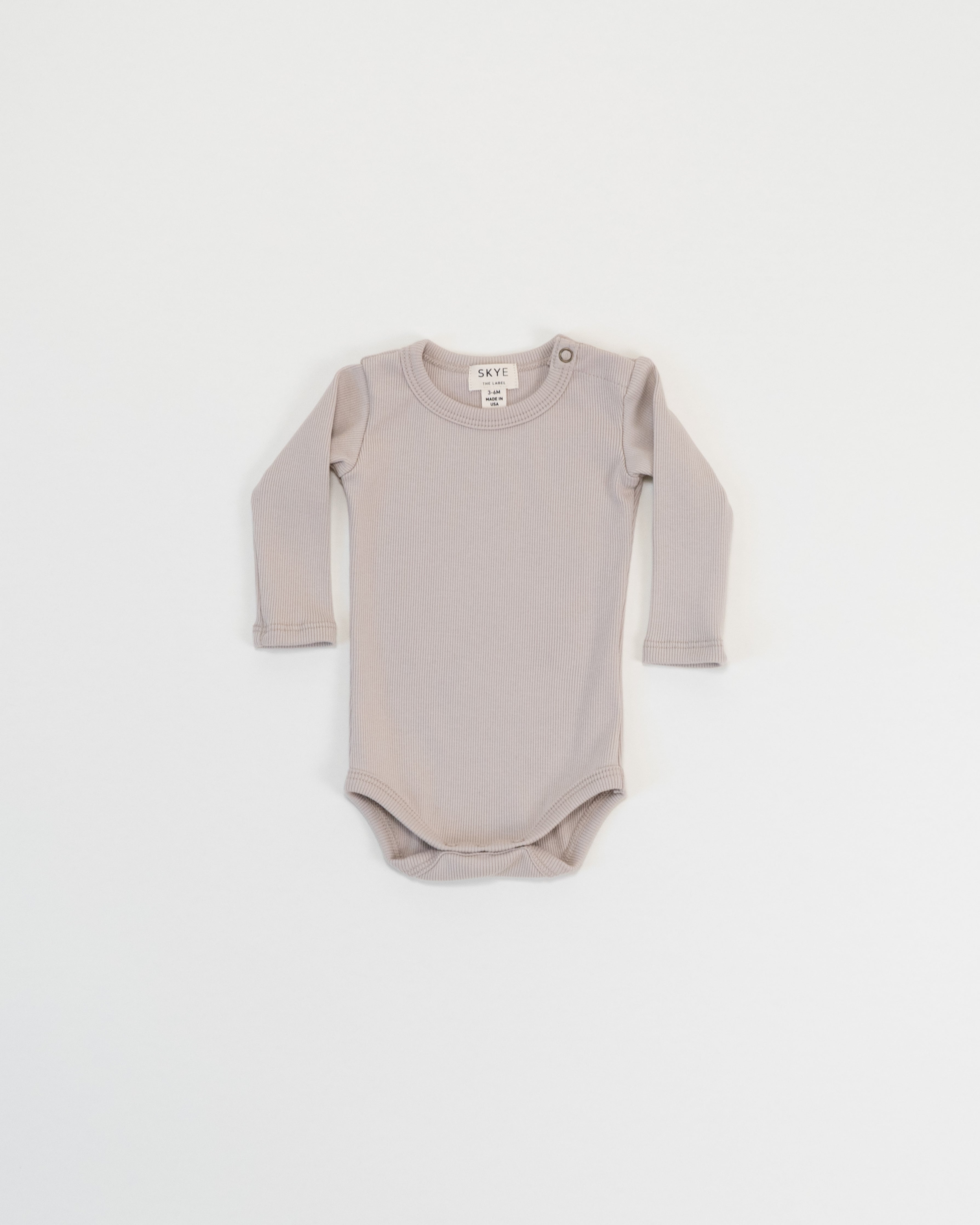 ribbed crew onesie || oat