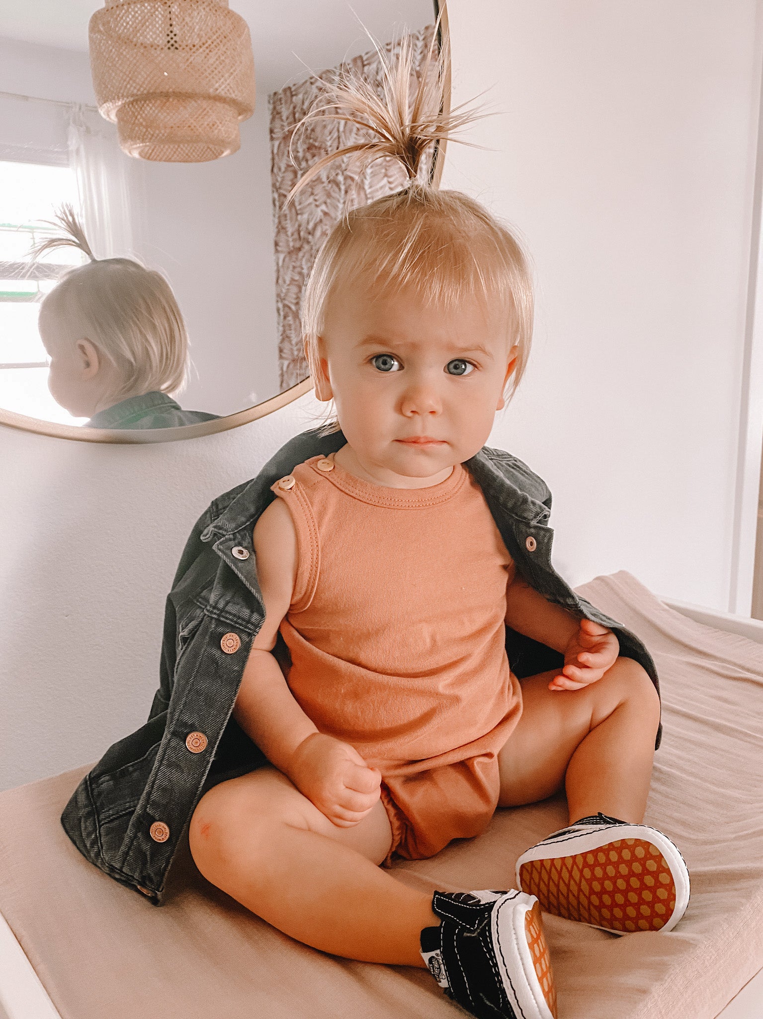 bubble onesie || terracotta